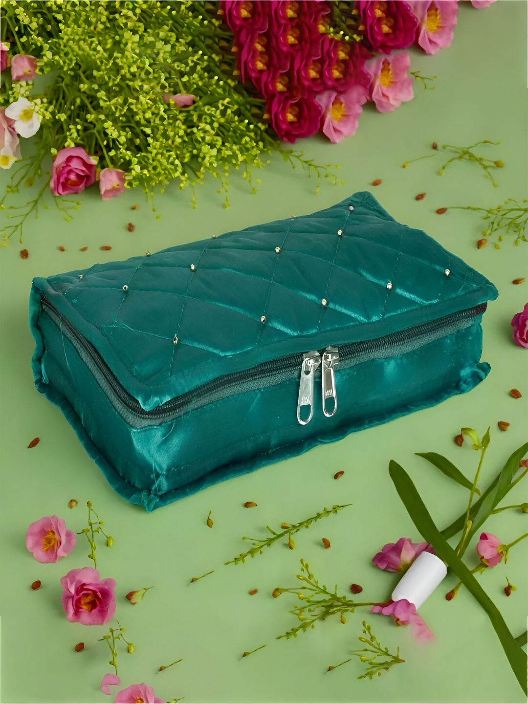 Buy Kuber Industries Green Set Of 1 Water Resistant Jewellery Organiser Organisers -  - Home for Unisex