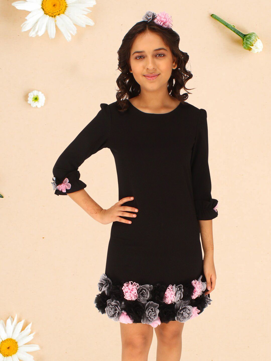 CUTECUMBER Girls Georgette A-Line Dress