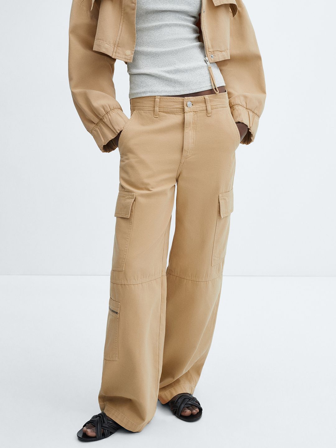 MANGO Pure Cotton Cargos