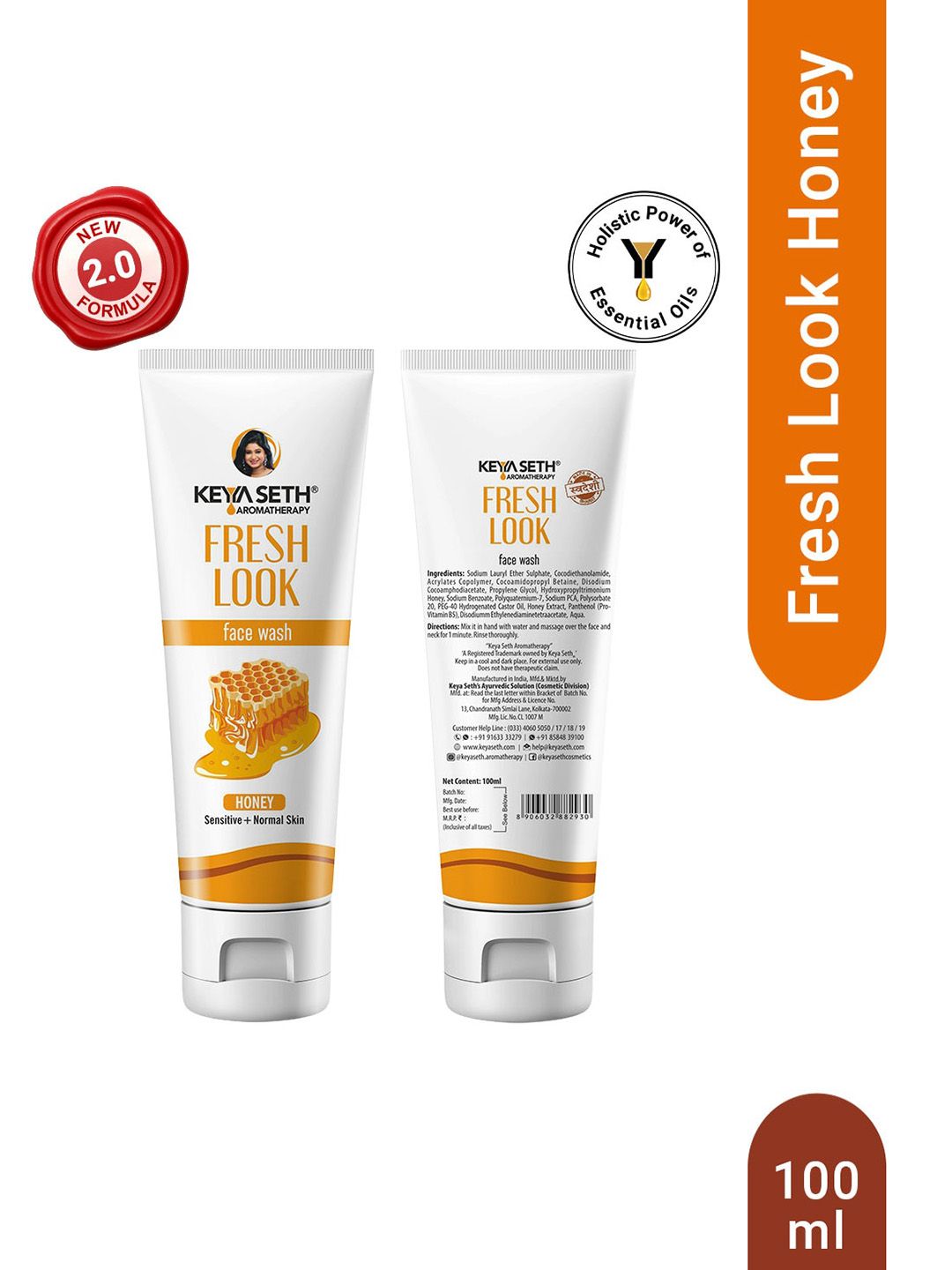 KEYA SETH AROMATHERAPY  Fresh Look Honey Face Wash - 100ml