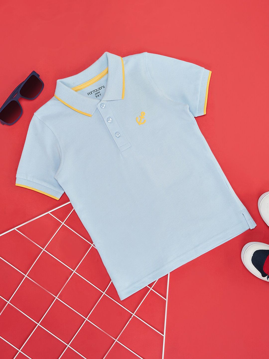 Pantaloons Junior Boys Polo Collar Cotton T-shirt