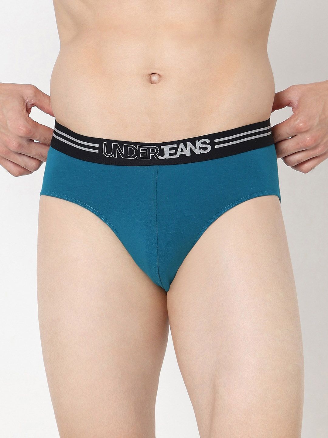 UnderJeans by Spykar Basic BriefsUJNPBS061TEALBLUE