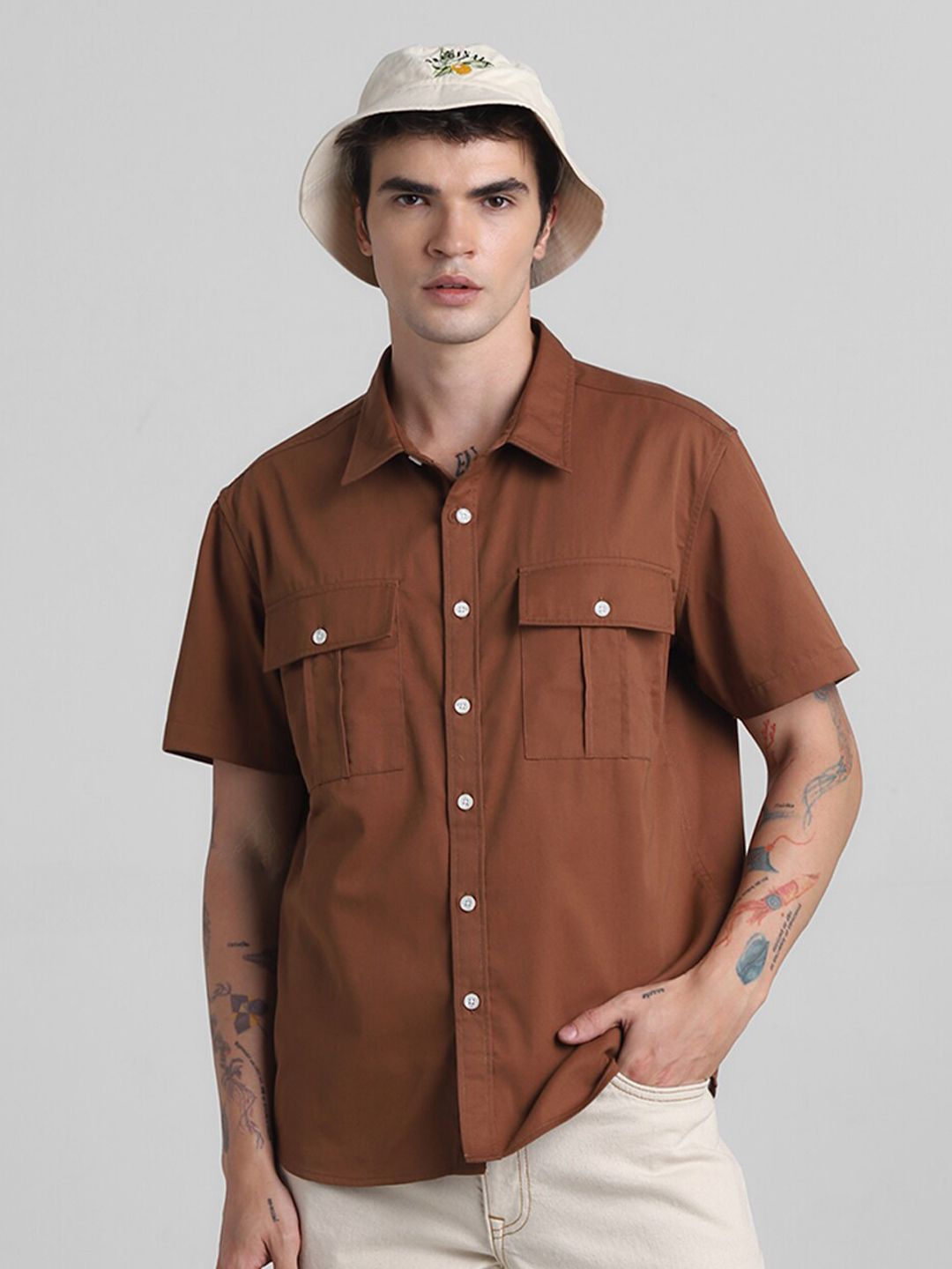 Jack & Jones Men Opaque Casual Oversized Shirt
