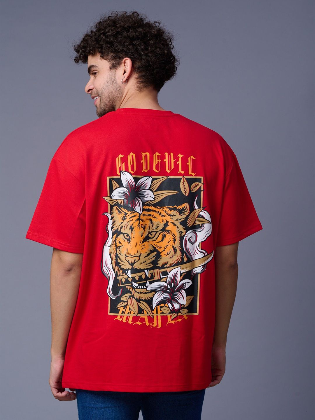 GO DEVIL Men Graphic Printed T-shirt