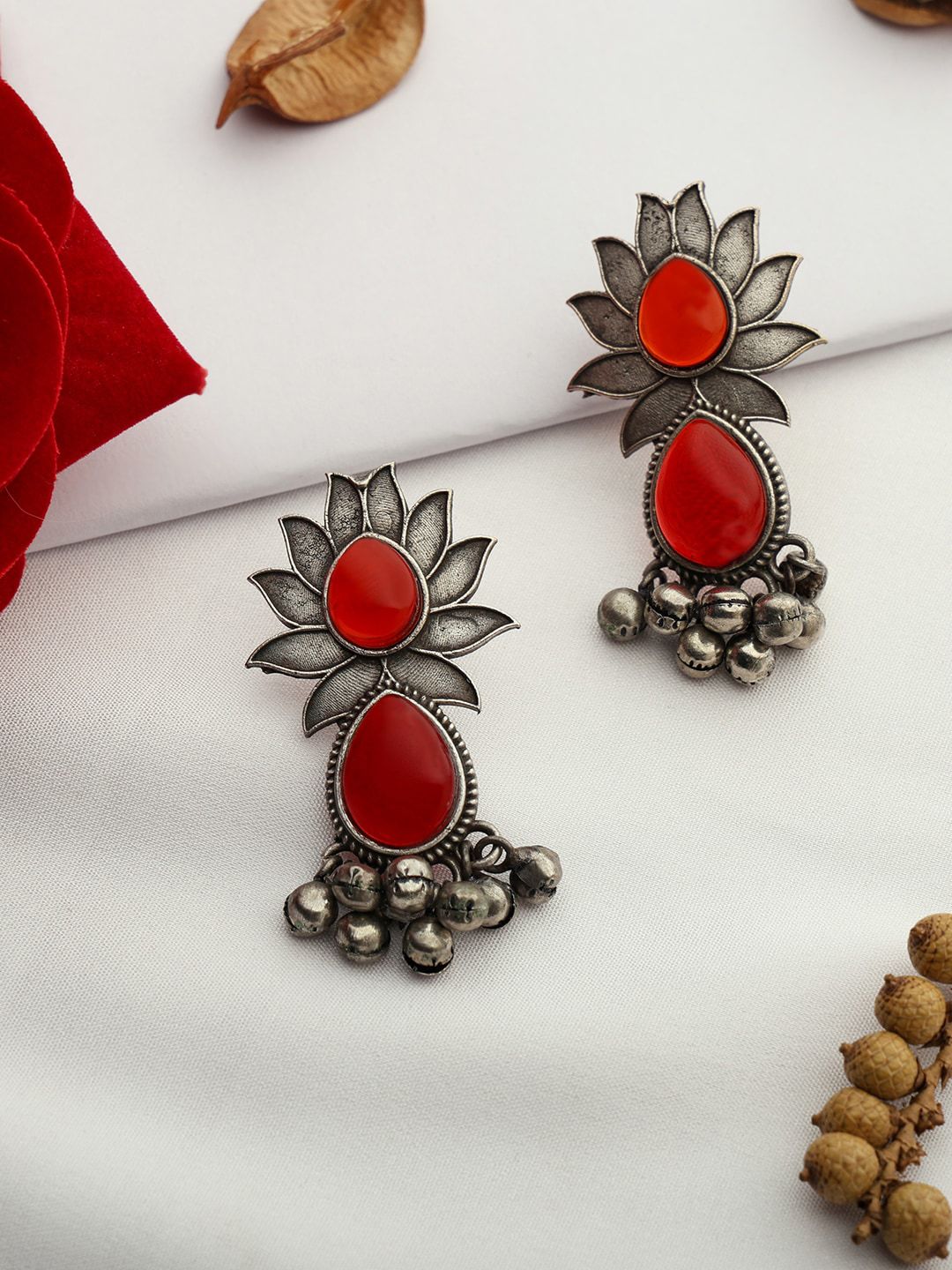 VENI 92.5 Silver-Plated Brass Contemporary Drop Earrings
