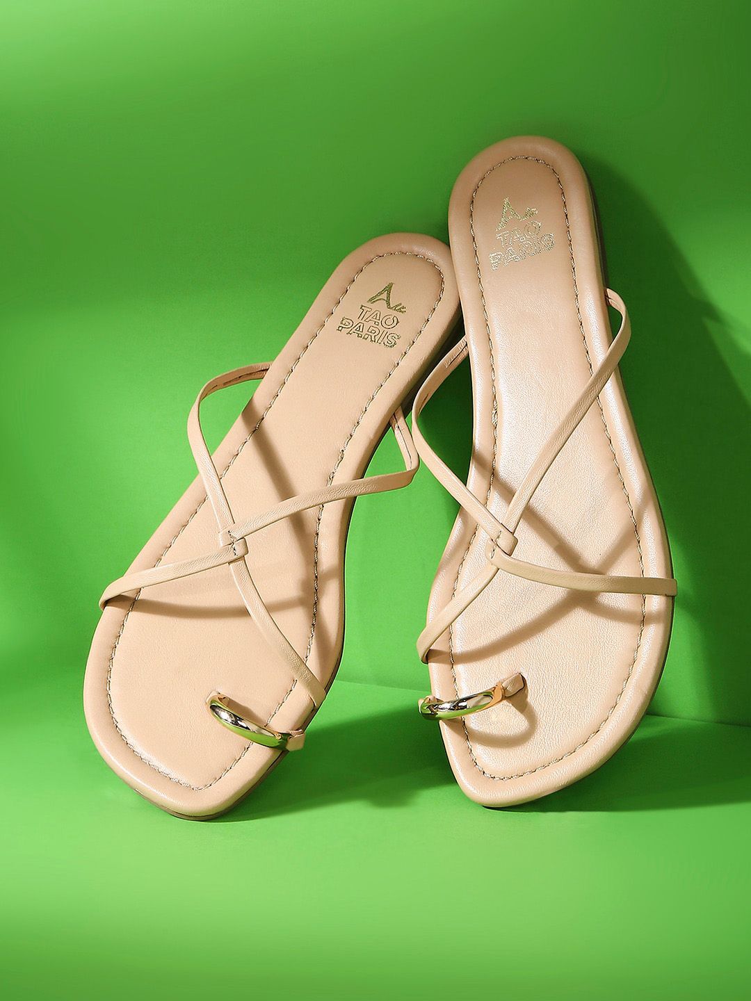 Tao Paris Strappy Leather One Toe Flats