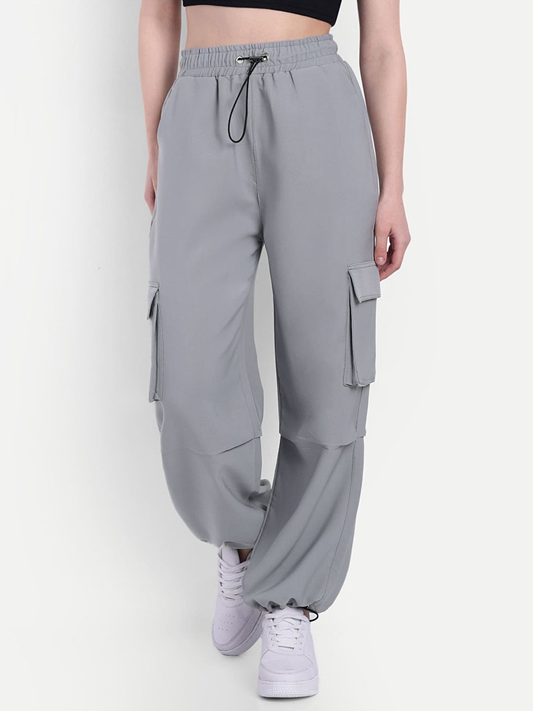 Next One Women Smart High-Rise Cargos Trousers