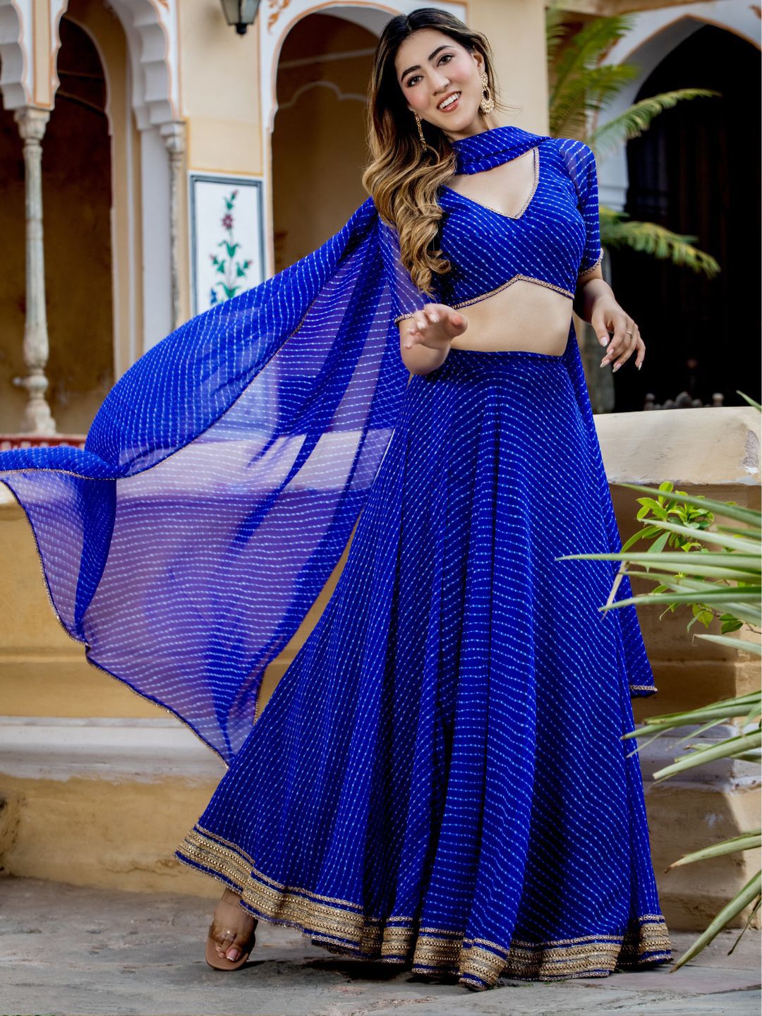 Bandhani Gotta Patti Printed Lehenga Choli With Dupatta 5