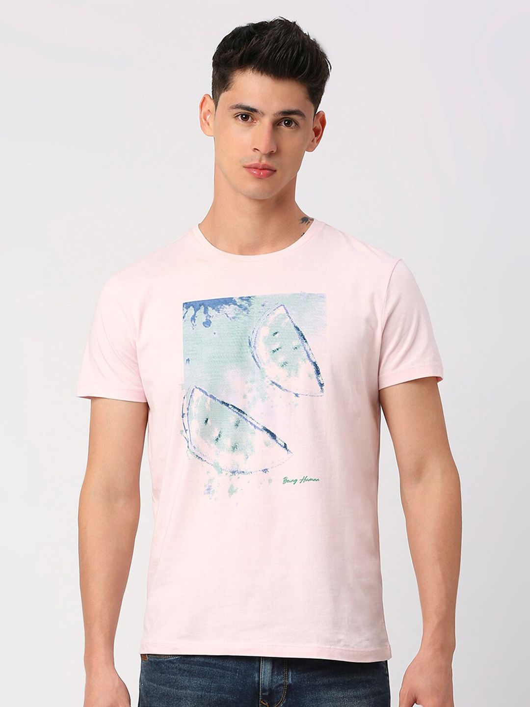 Being Human Graphic Printed Cotton Casual T-shirt