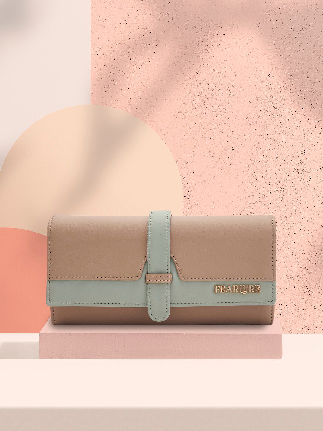 Pearlure Women Colourblocked PU Two Fold Wallet