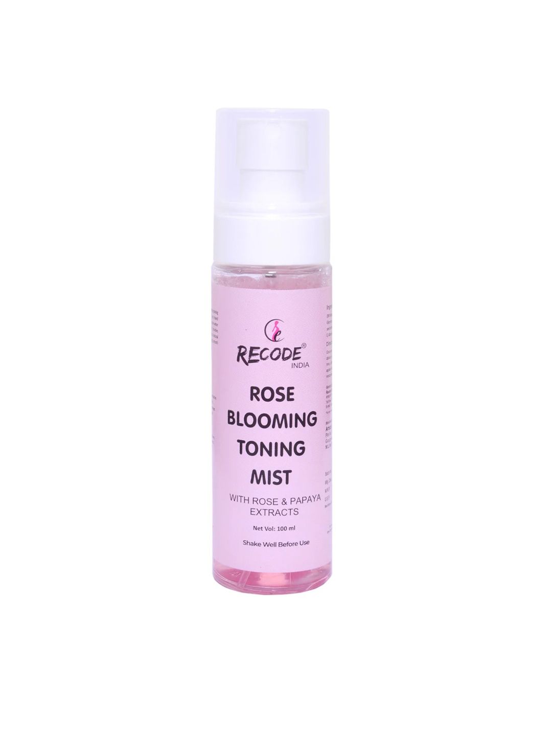 Recode Rose Blooming Toning Face Mist Toner with Rose & Papaya Extract - 100 ml