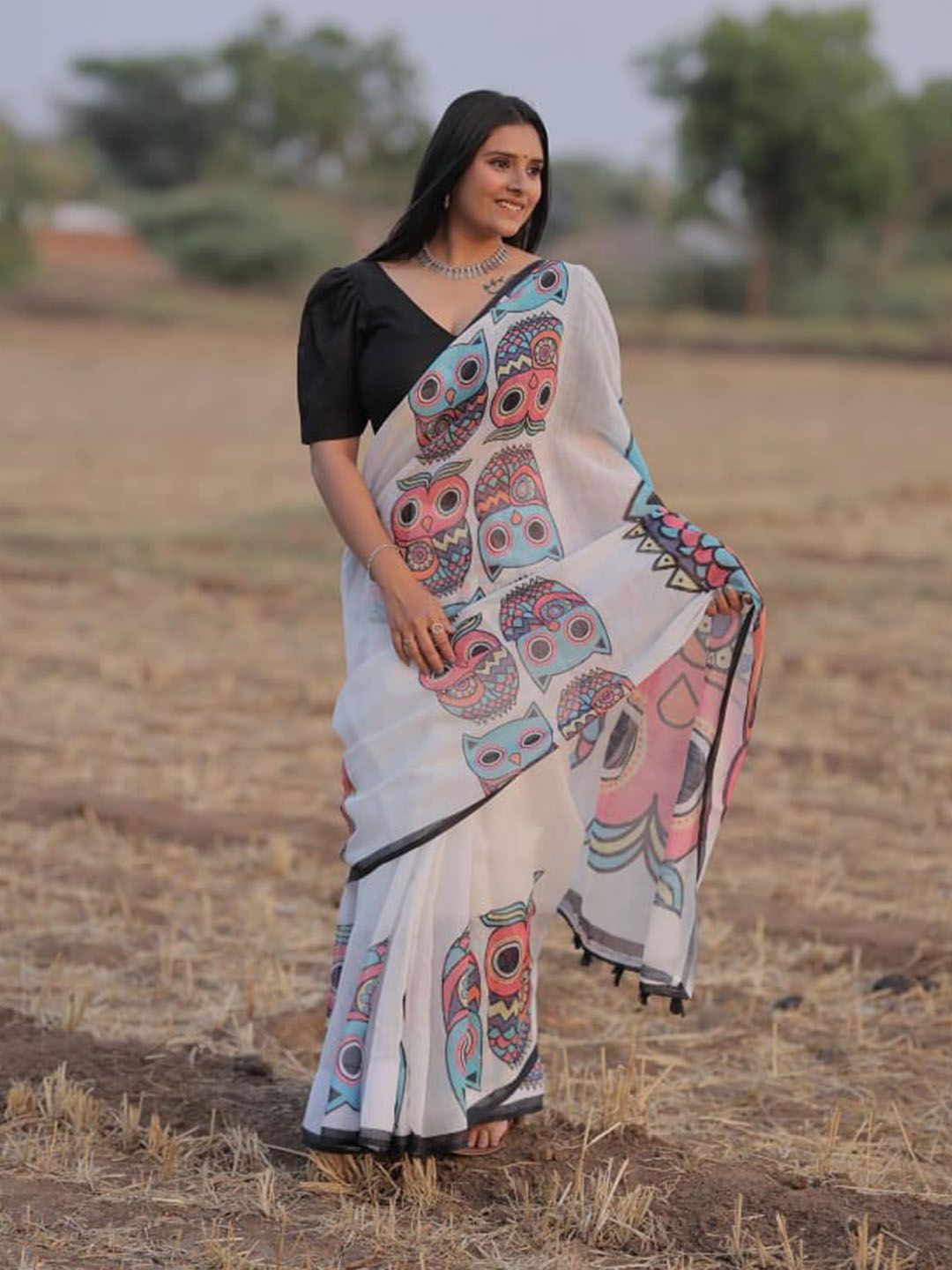 ARPITA FASHION Kalamkari Printed Pure Cotton Saree
