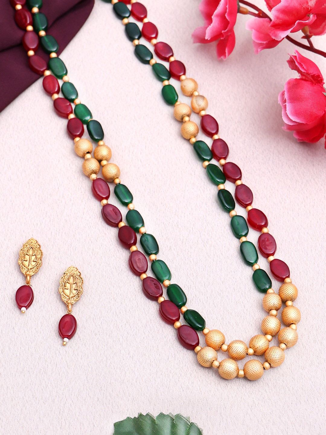 Buy PANASH Gold Plated Beaded & Layered Jewellery Set -  - Accessories for Women