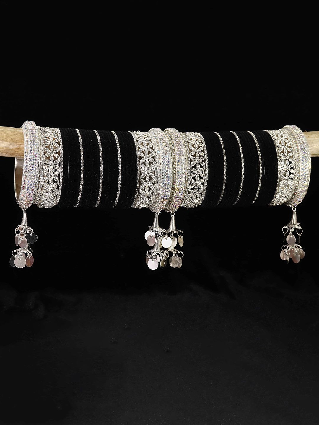 LAVAZZA Set of 70 AD-Studded Bridal Chuda Bangle Set