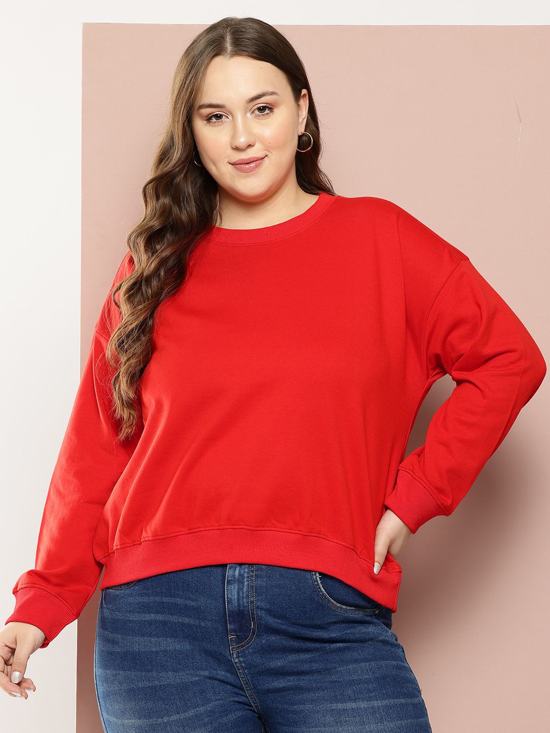 Sztori Plus Size Drop-Shoulder Sweatshirt