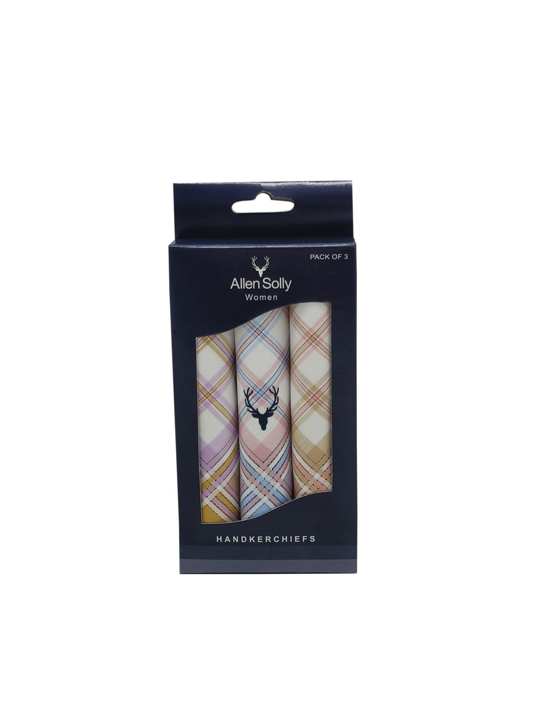 Allen Solly Pack Of 3 Checked Cotton Handkerchief