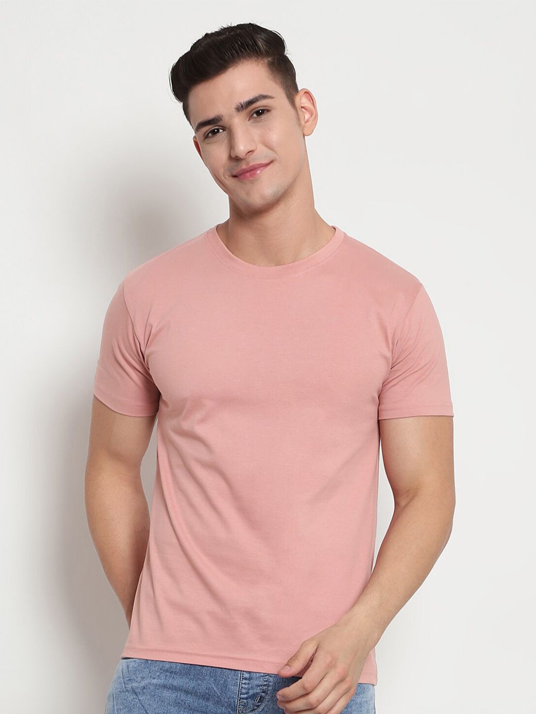 Beyoung Men Round Neck Cotton T-shirt