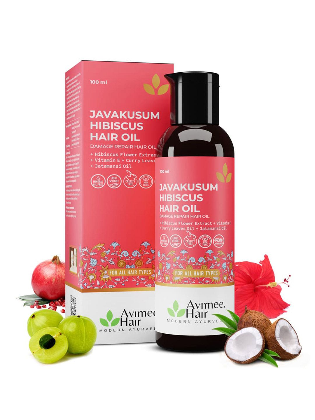 Avimee Herbal Hibiscus Hair Oil - 100 ml