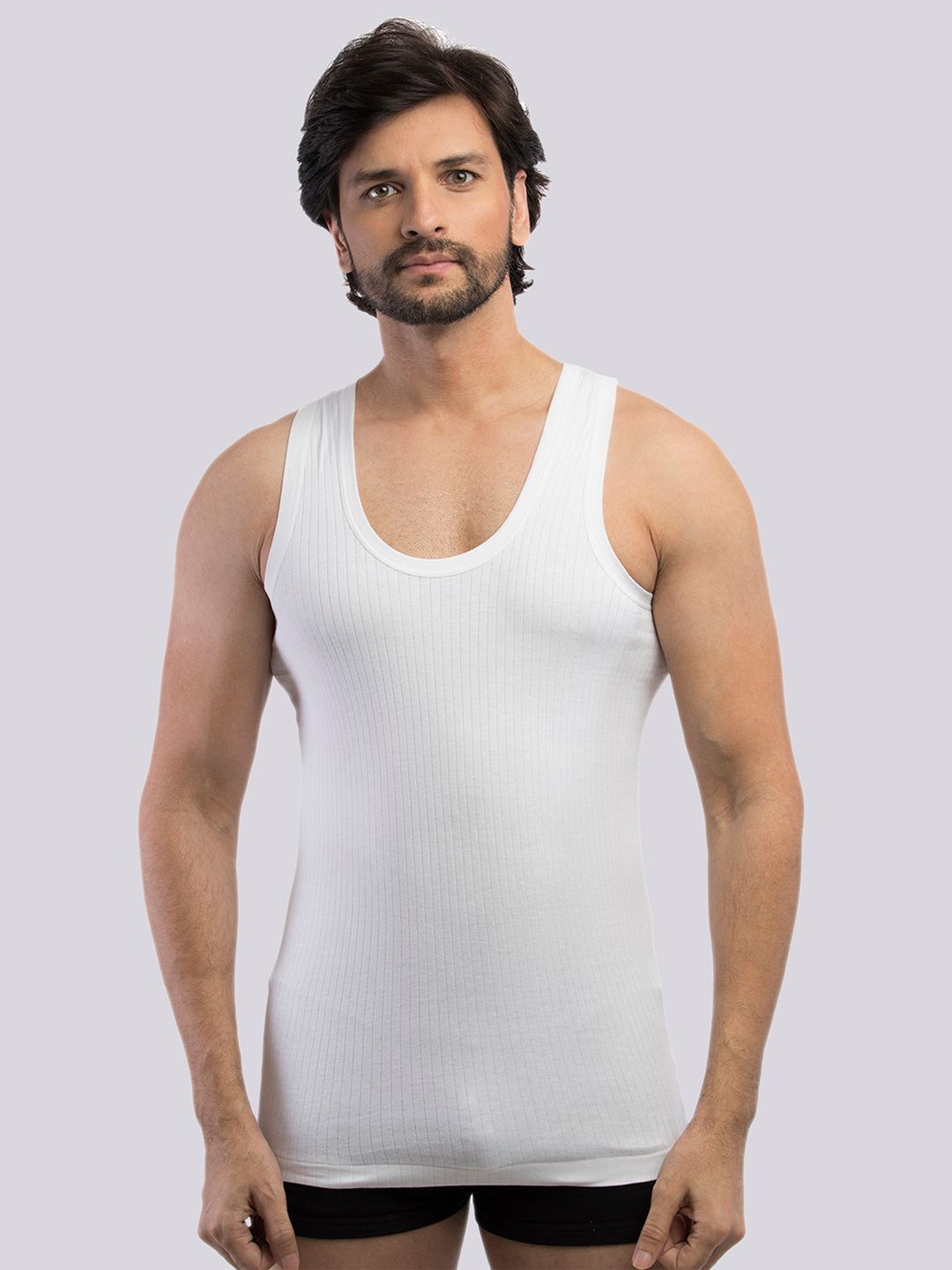 VIP Pack Of 2 Pure Cotton Sleeveless Innerwear Vests- VP-MI-VS-LNRN-10P-PO2-80