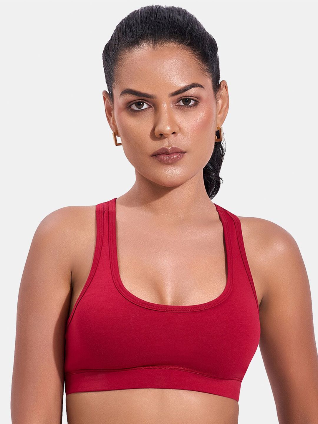 SKDREAMS Full Coverage Non Padded Non-Wired Cotton Workout Bra-All Day Comfort