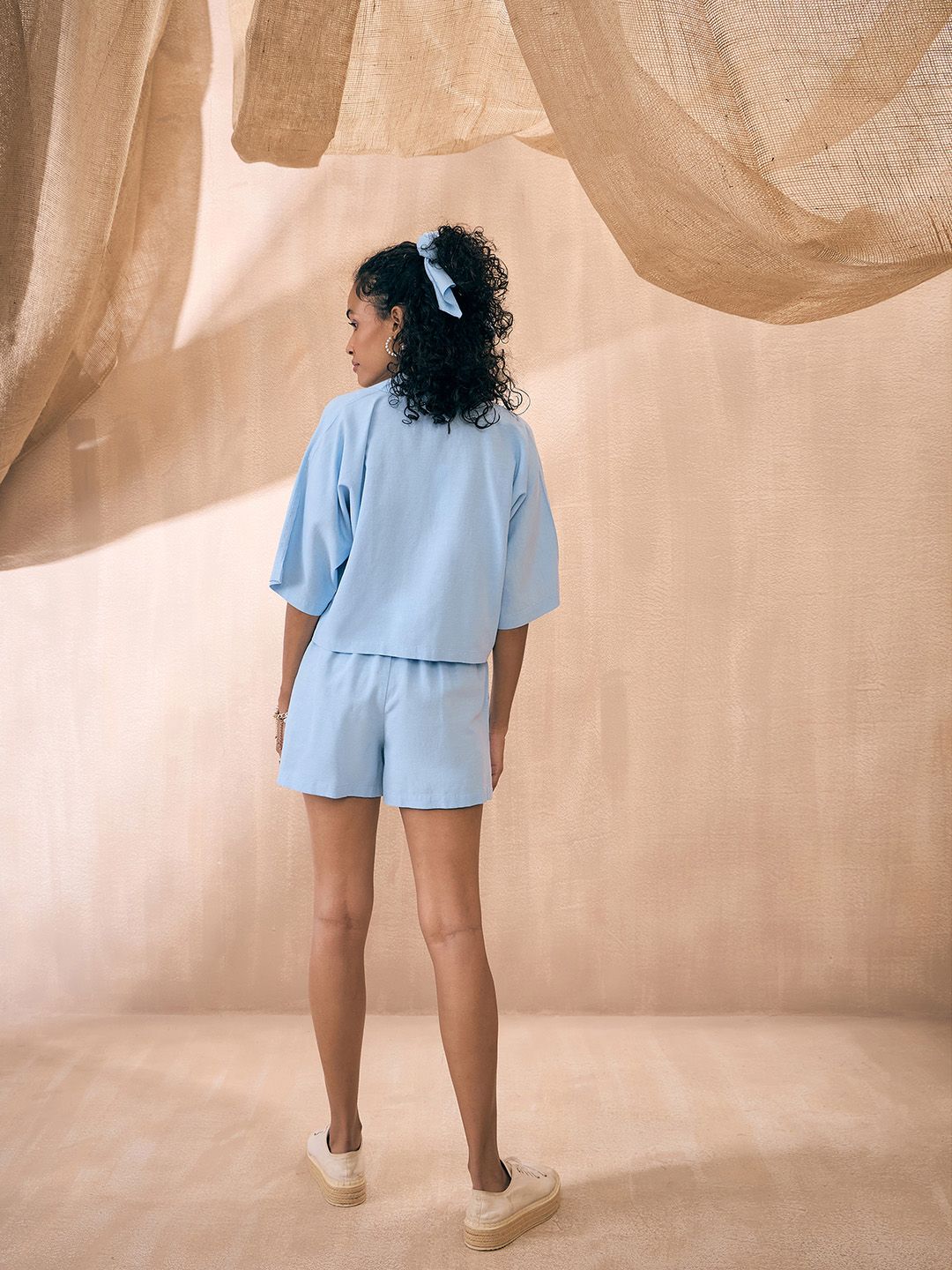 Pink Paprika by Blue Crop Shirt With Shorts Co-Ords Set 6