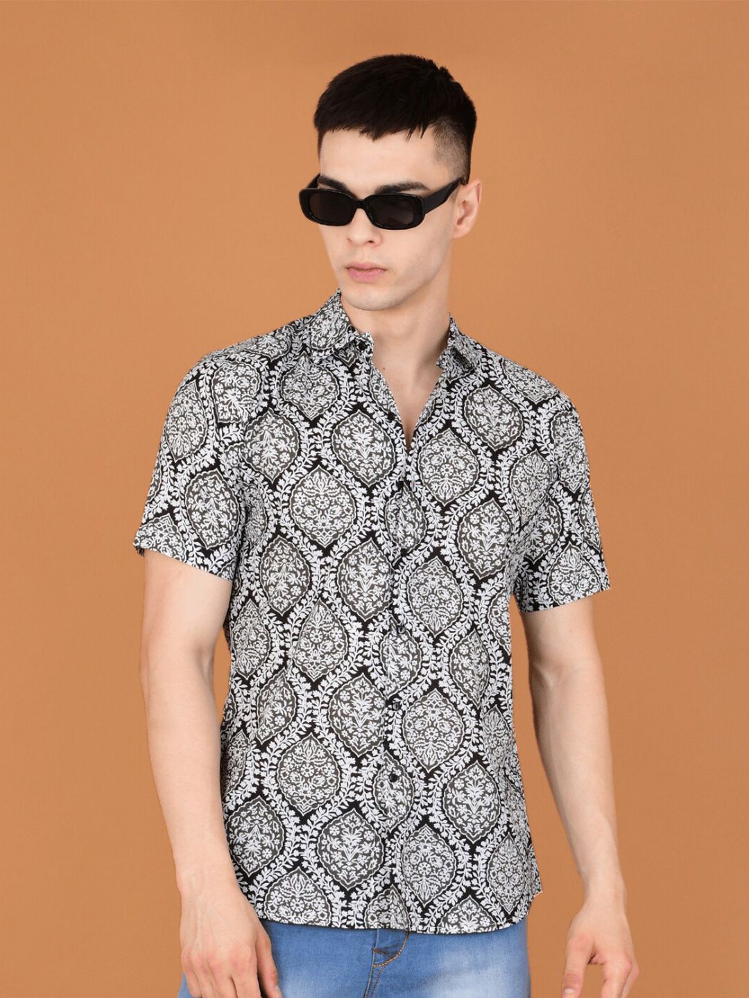 Boholyfe Comfort Ethnic Motifs Printed Cotton Casual Shirt