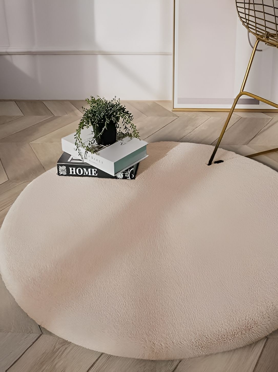Cottonfry Beige No Shredding Woollen Carpet