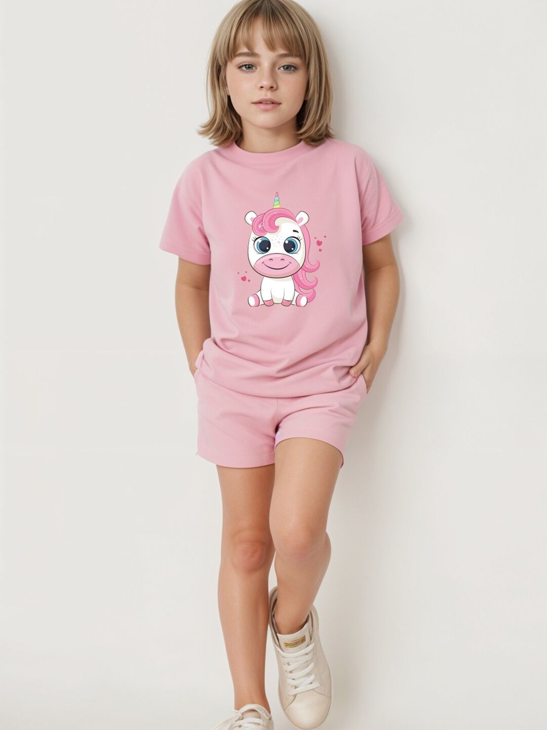 x2o Kids Printed Pure Cotton T-shirt With Shorts