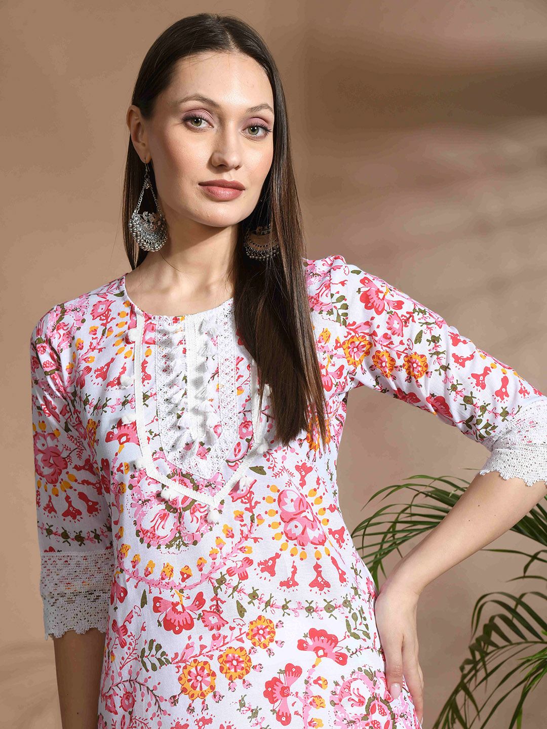 CRENOL THREADS Women Ethnic Motifs Printed  Kurta