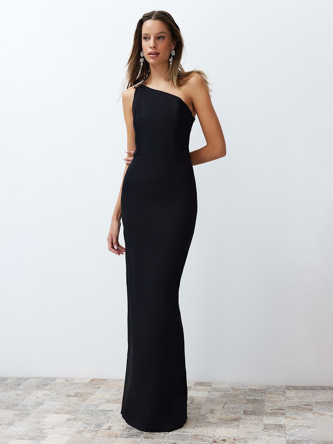 Trendyol One-Shoulder Maxi Dress