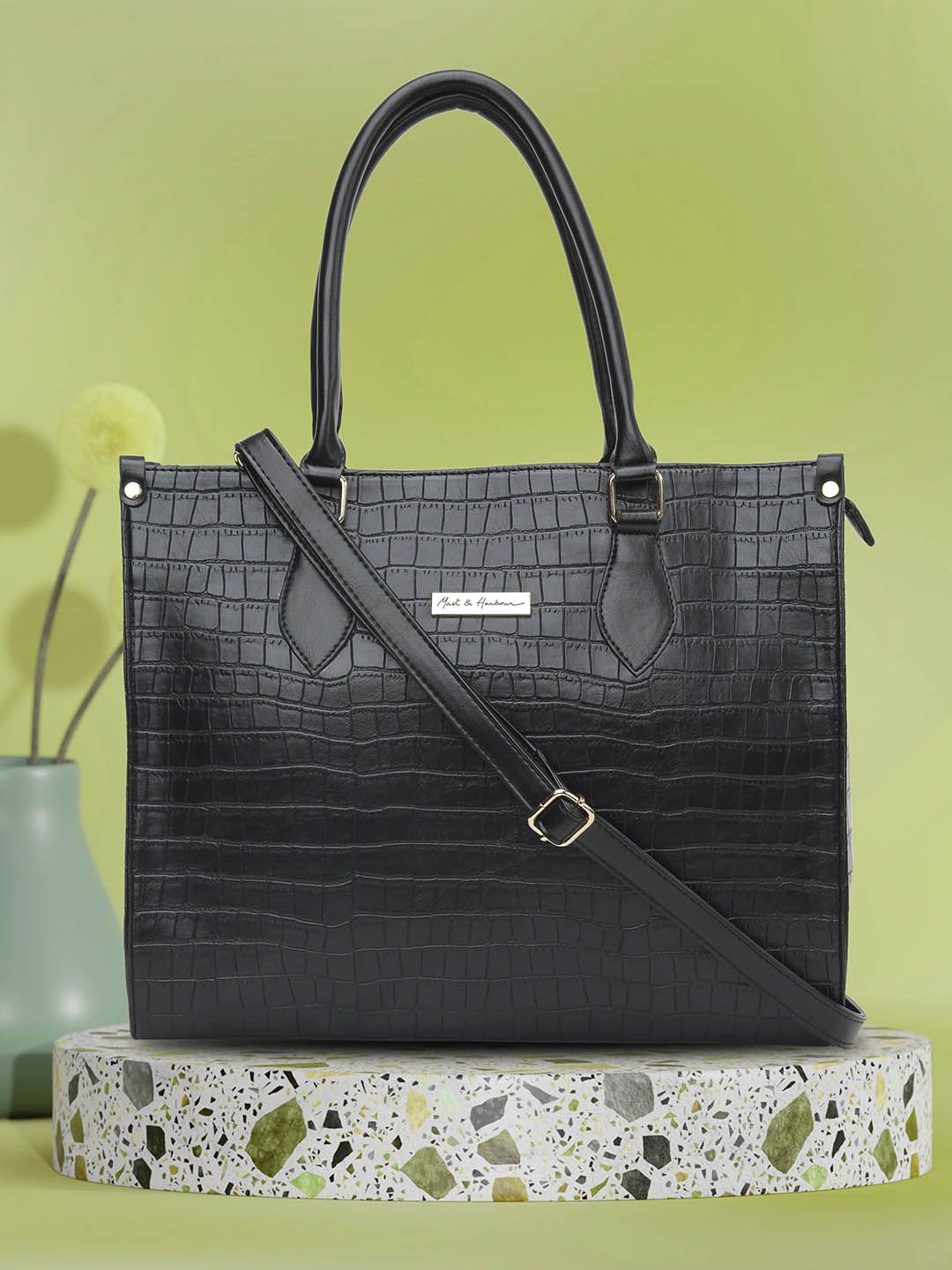 Buy Mast & Harbour Animal Textured Synthetic Leather Large Structured Tote Bag -  - Accessories for Women