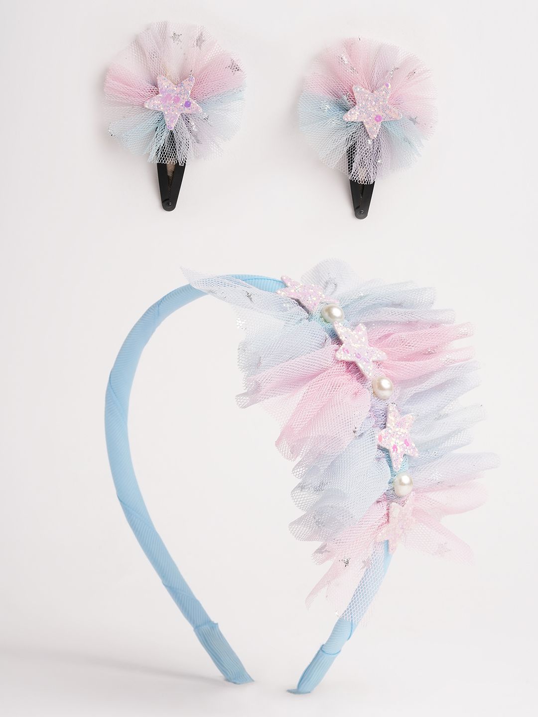 RIBBON CANDY Girls Set of 3 Embellished Hair Accessory Set