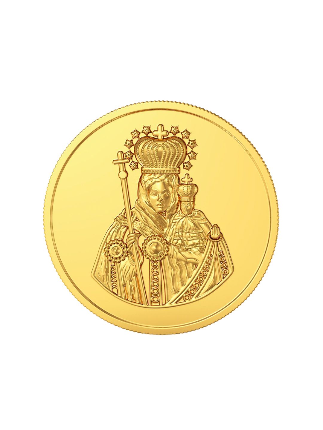 Buy Joyalukkas St.Mary Gold Coin 2 Gm -  - Accessories for Unisex