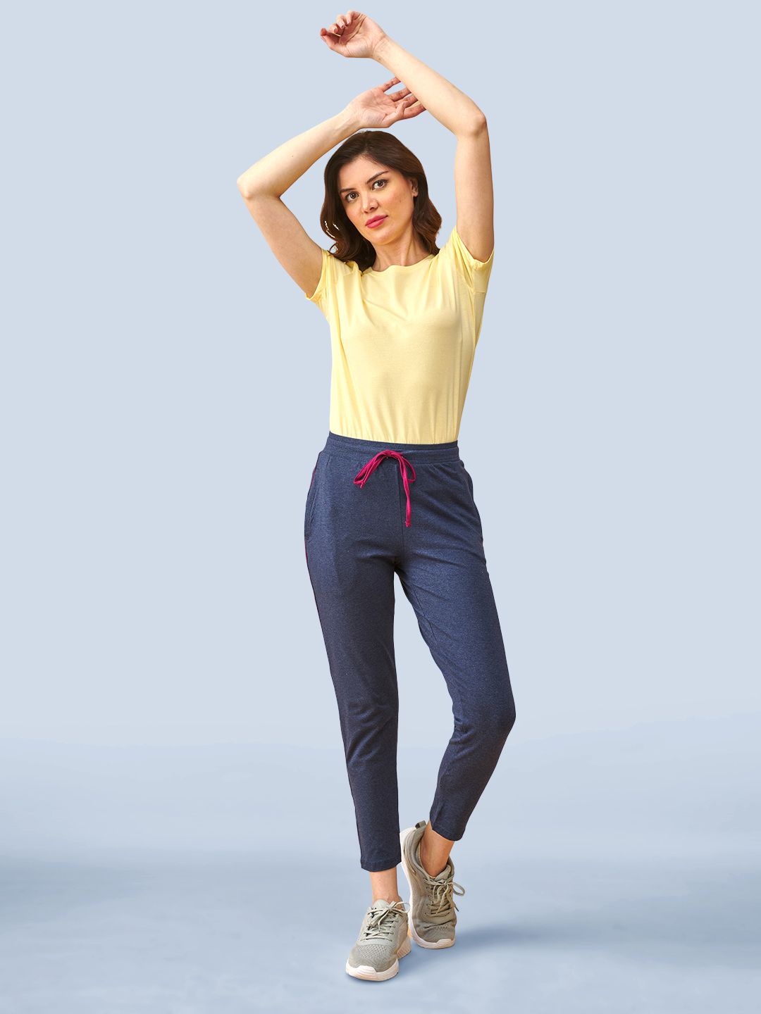 LYRA Women Mid-Rise Cotton Lounge Pants
