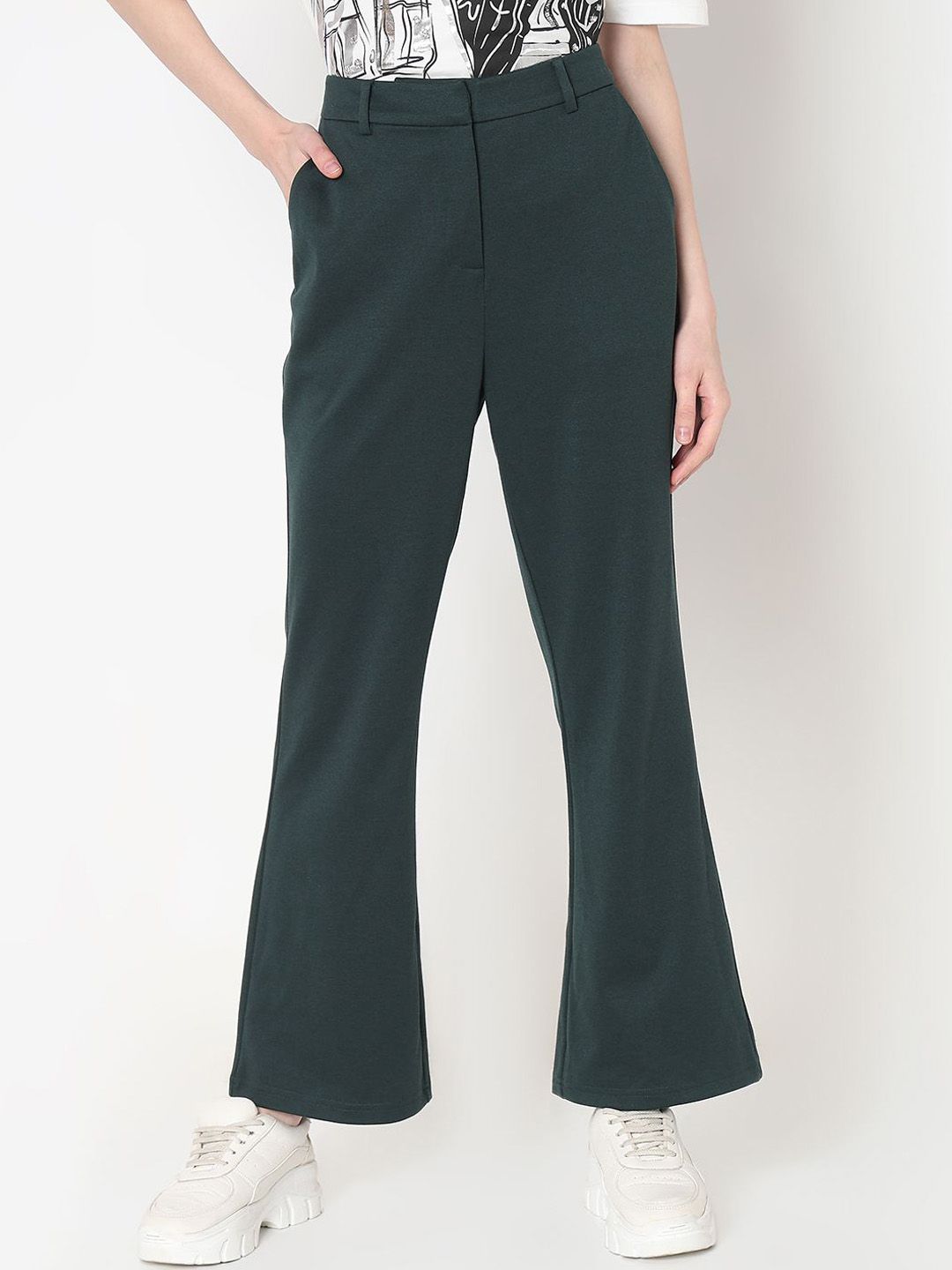 Vero Moda Women Flared High-Rise Bootcut Trousers