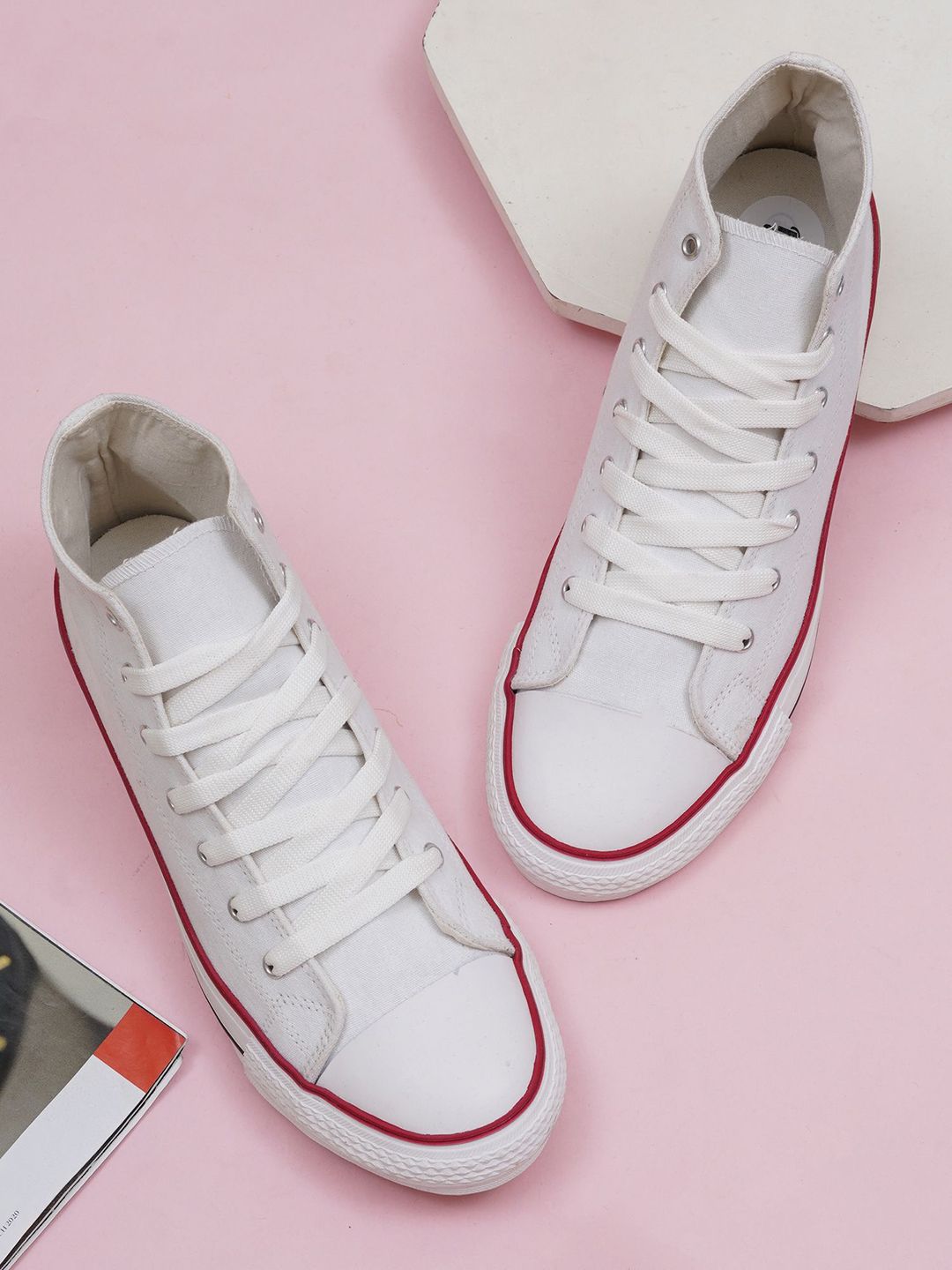 The Roadster Lifestyle Co Women Mid-Top Casual Sneakers