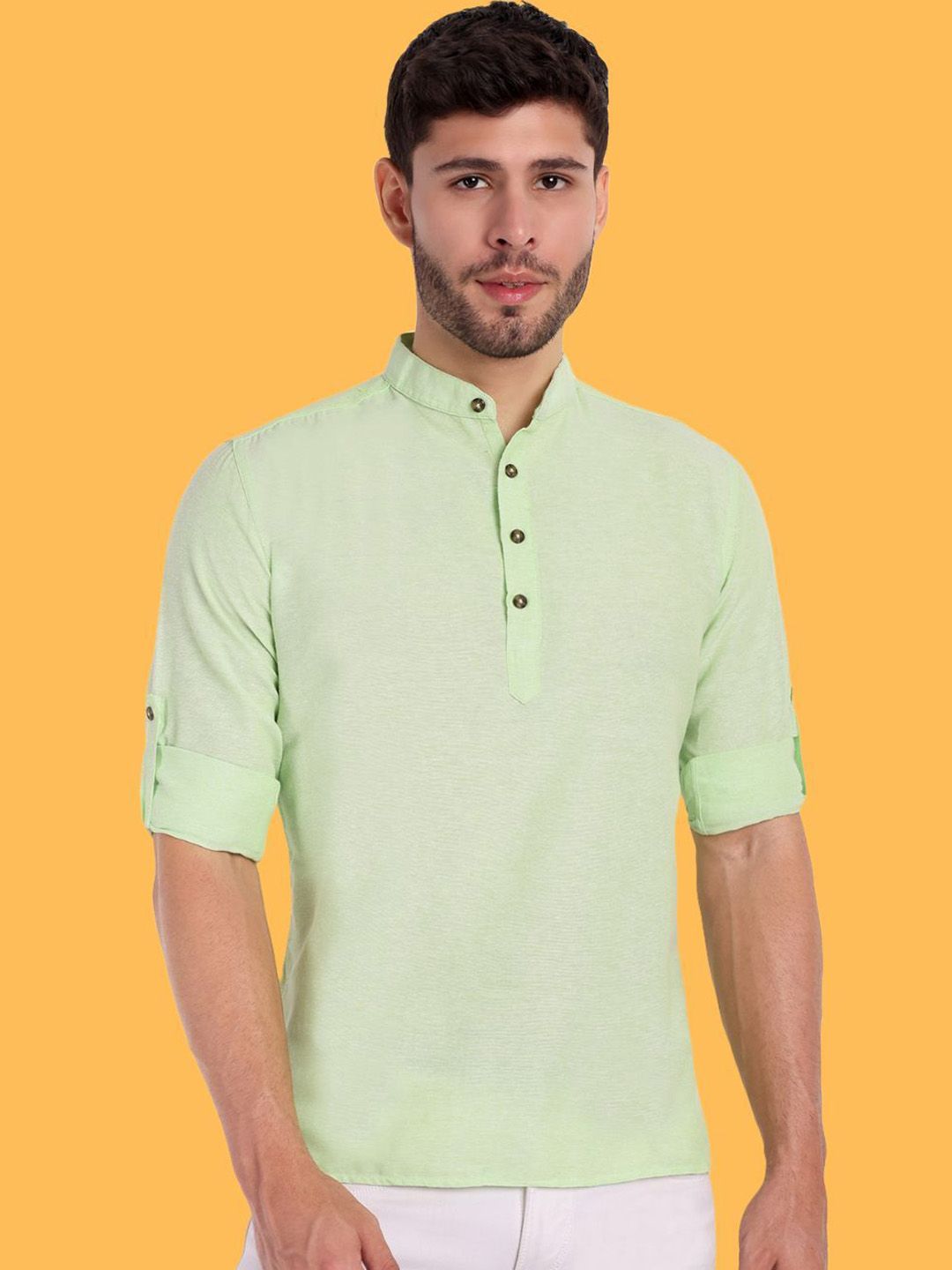 Springberry Men Mandarin Collar Kurta