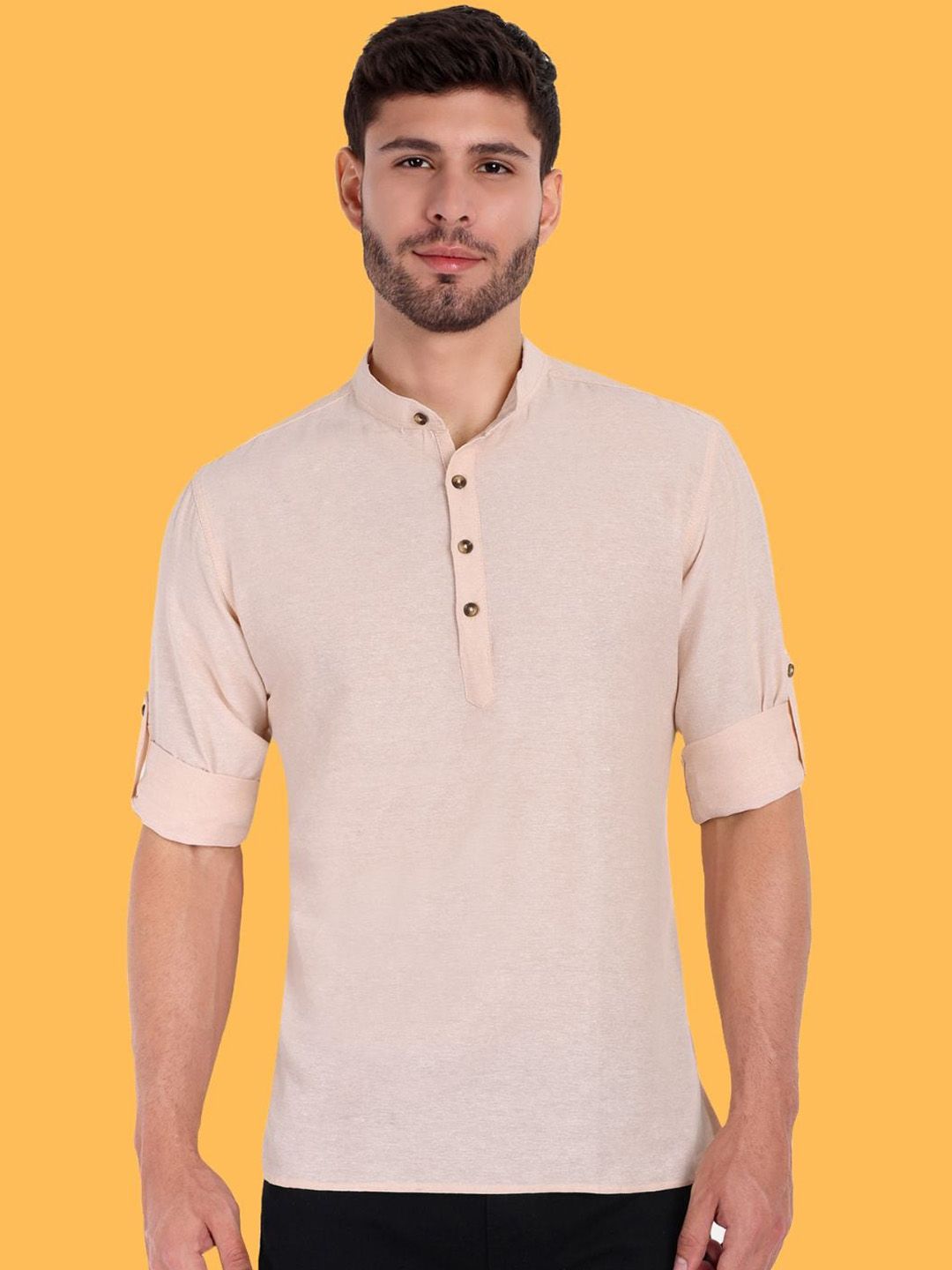 Springberry Men Mandarin Collar Kurta