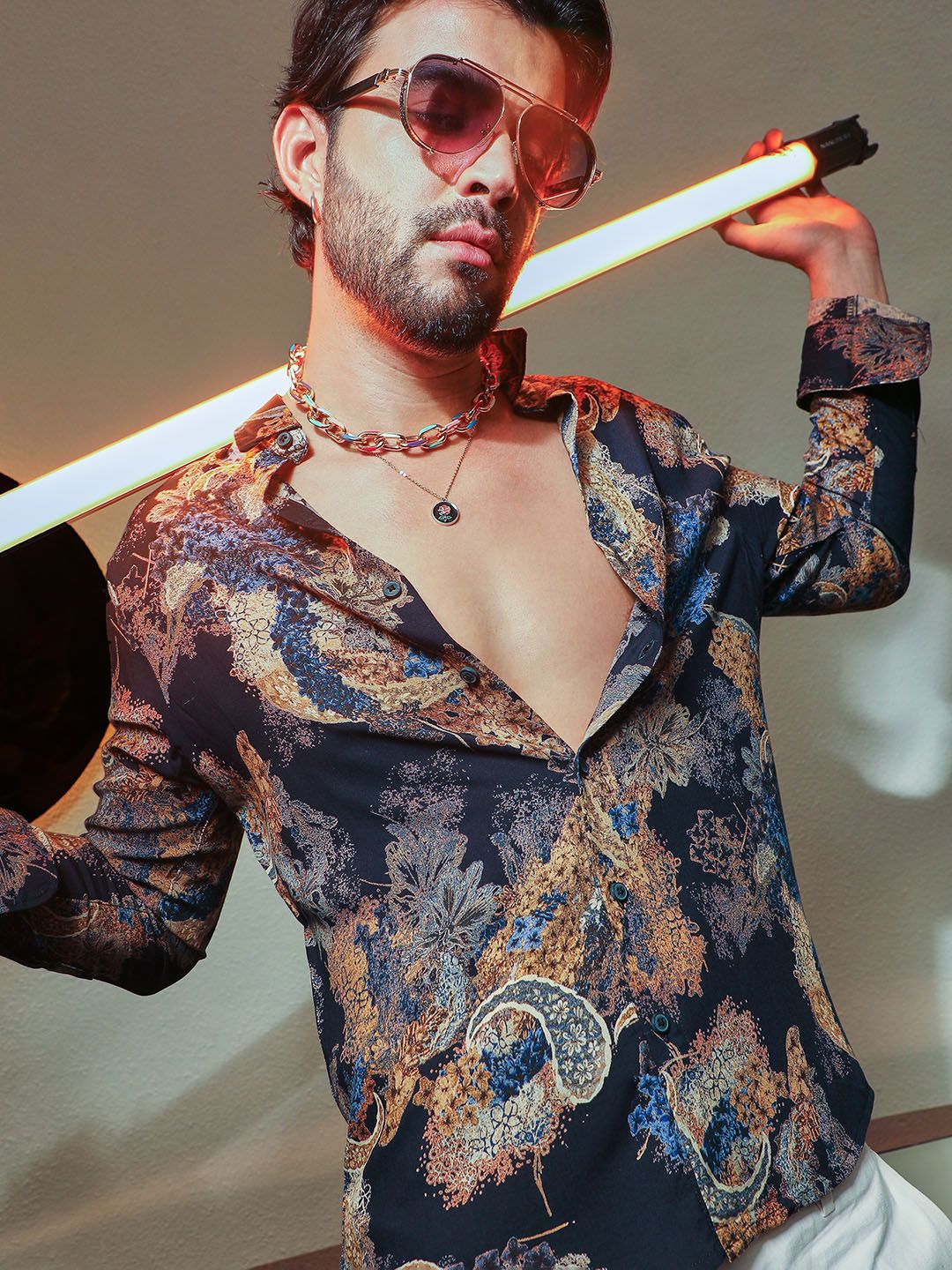 CAHOOT Men Classic Floral Opaque Printed Casual Shirt
