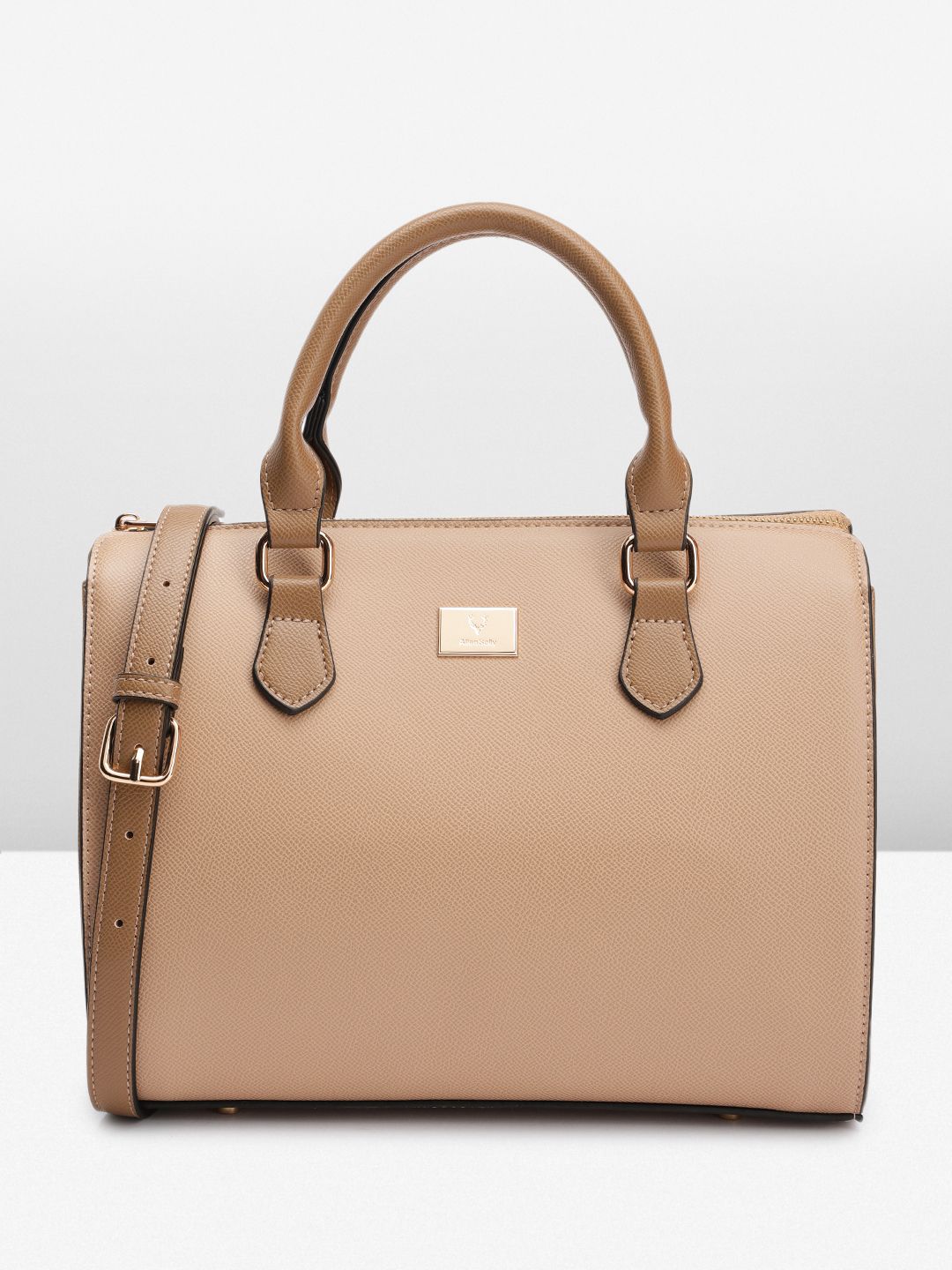 Buy Allen Solly Solid Buckle Detail Medium Structured Handheld Bag -  - Accessories for Women