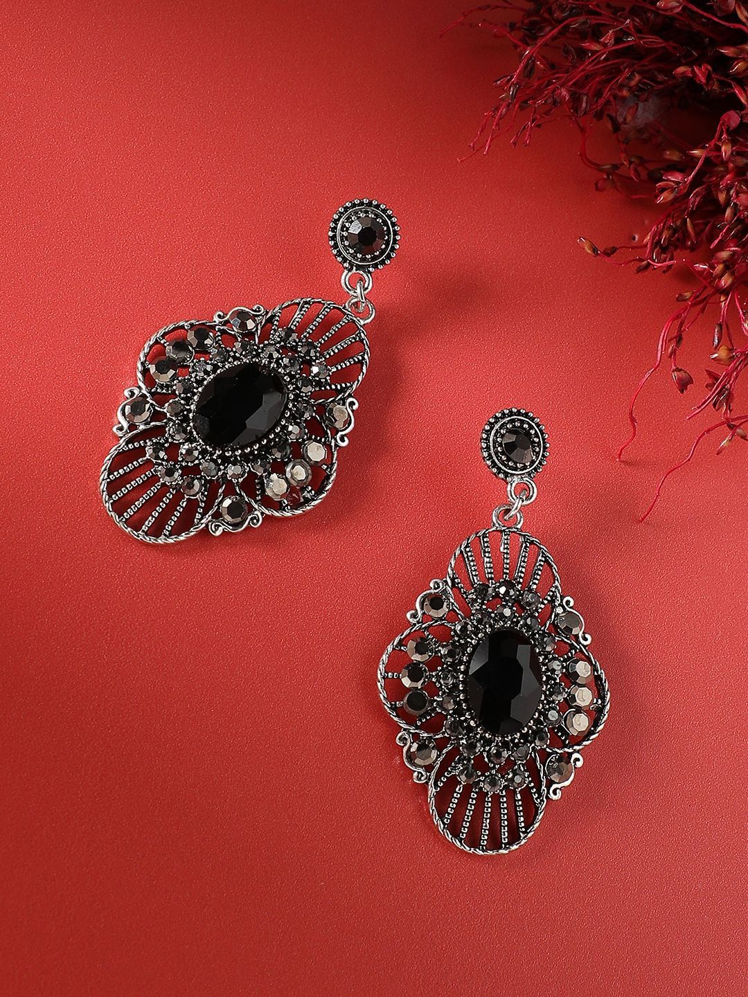 SOHI Contemporary Drop Earrings