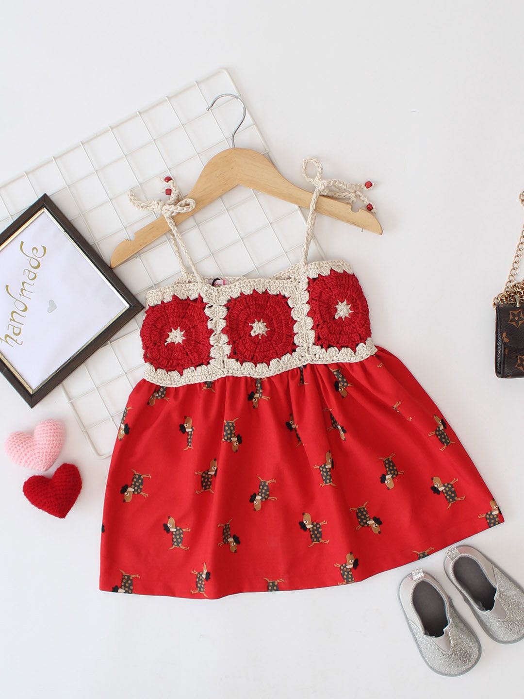 Woonie Girls Floral Fit & Flare Dress