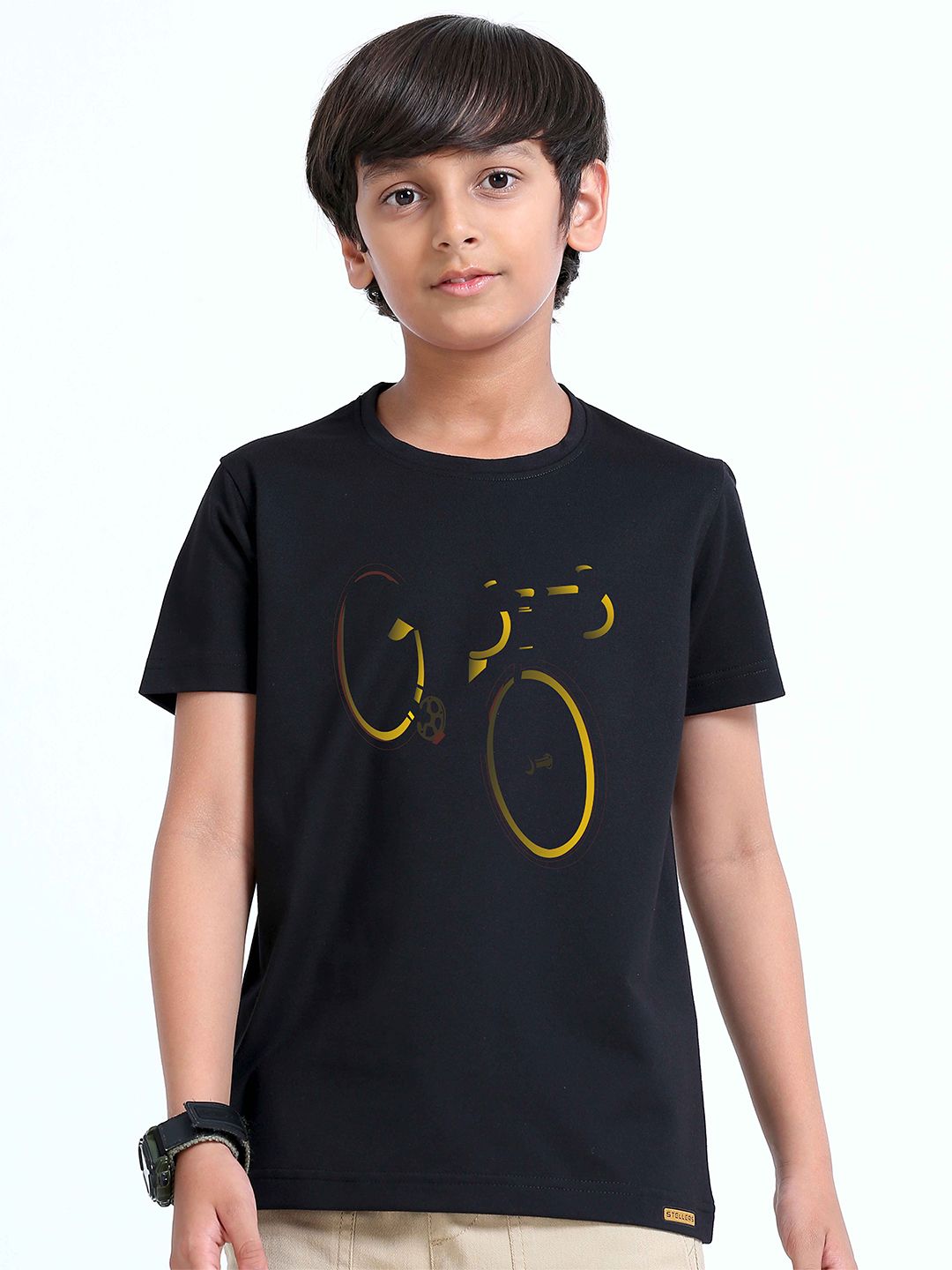 STELLERS Boys Printed Applique T-shirt