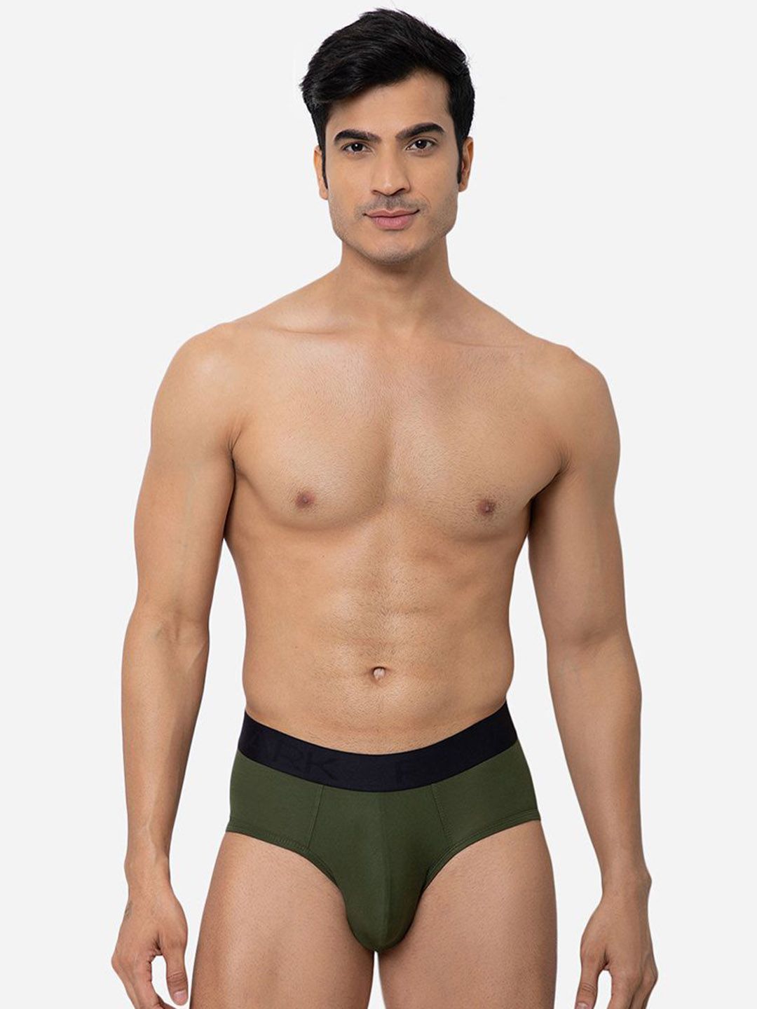 FUAARK Olive Classic Ultra Mid-Rise Basic Brief Modal Briefs