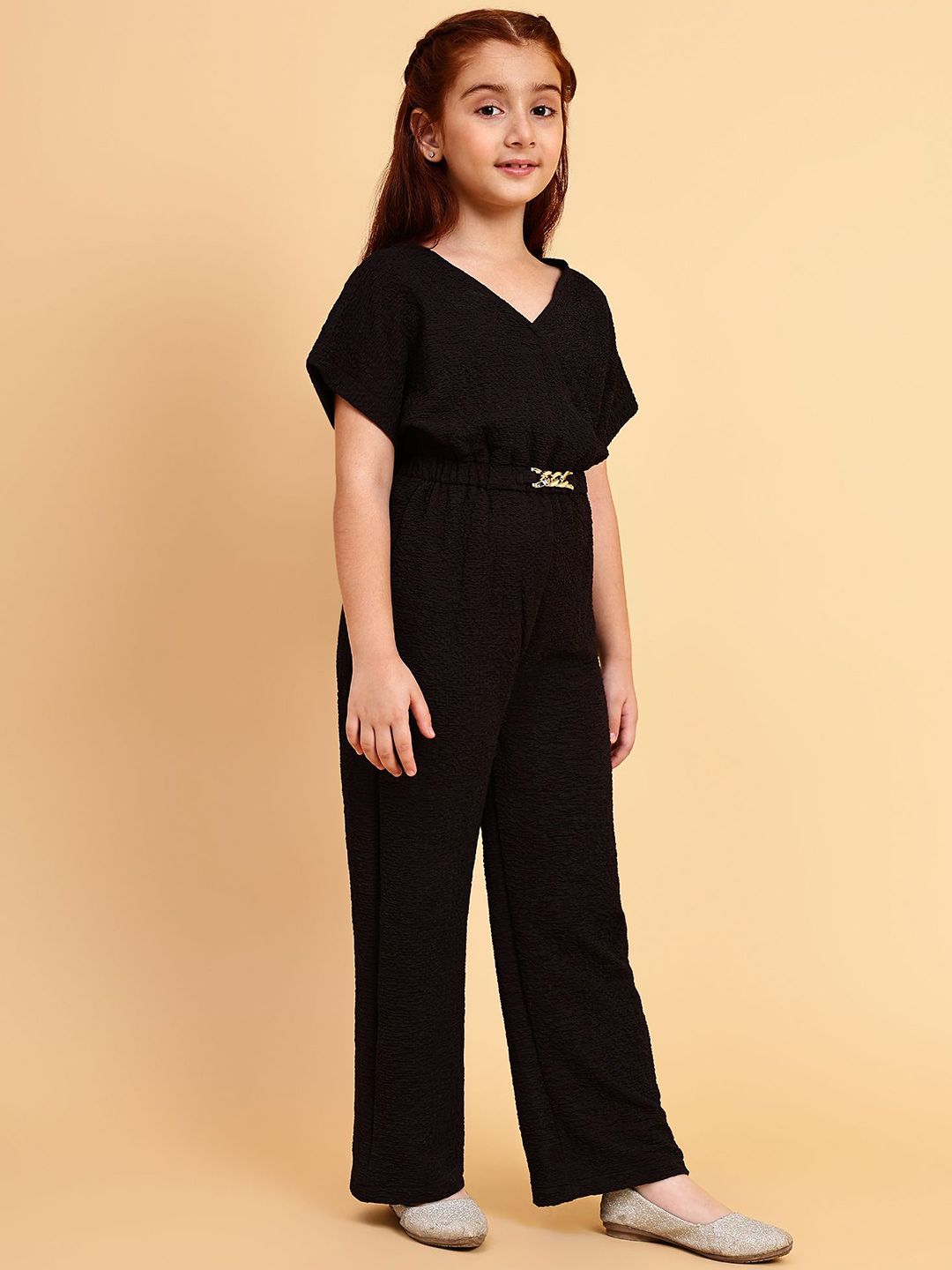 Girls V-Neck Basic Jumpsuit 3