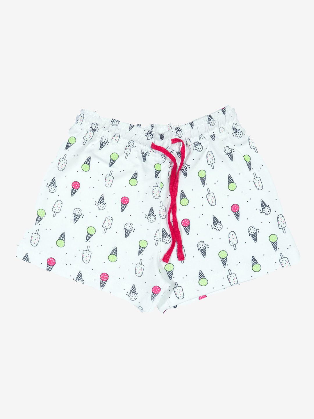 Bodycare Kids Girls Conversational Printed Mid-Rise Cotton Casual Shorts
