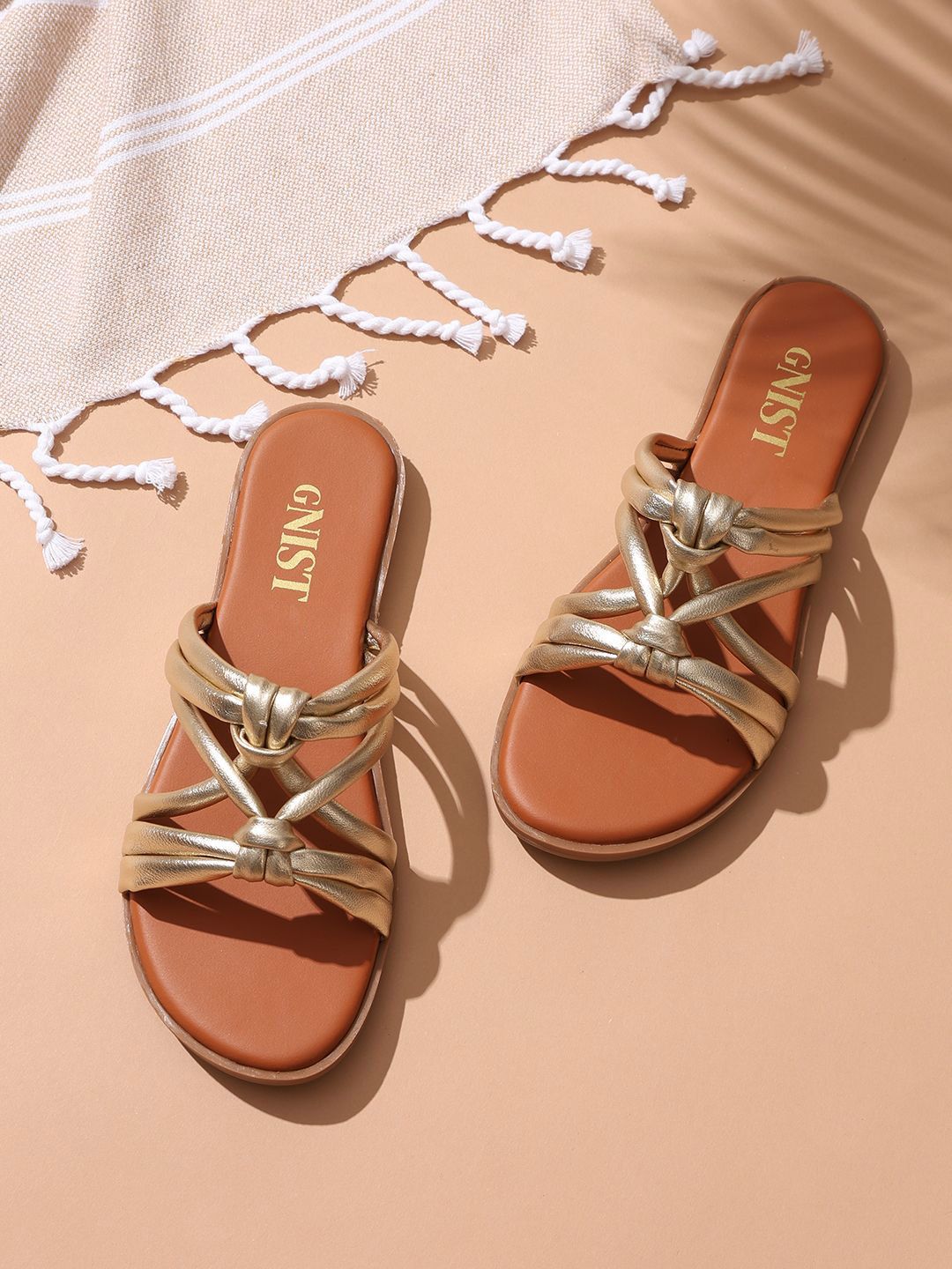 GNIST Women Open Toe Flats