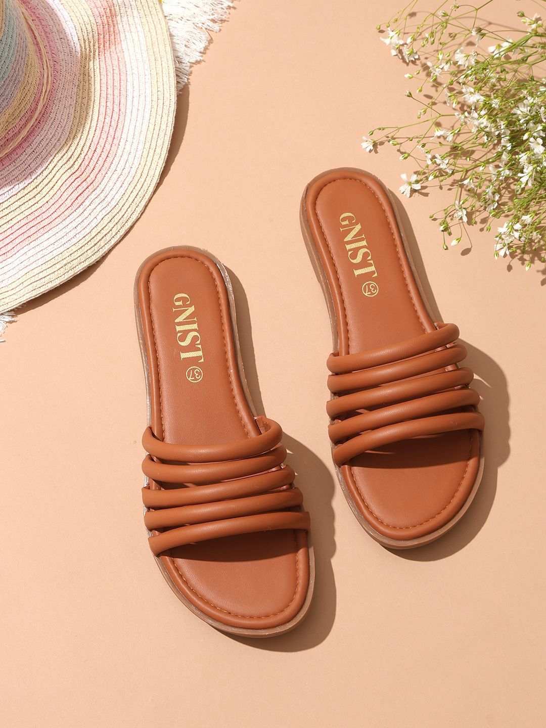 GNIST Women Open Toe Flats