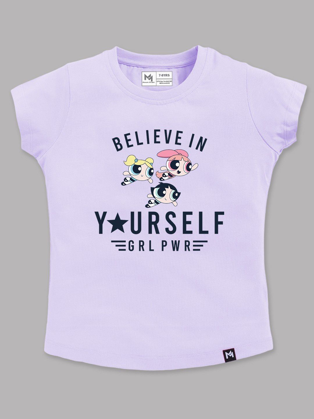 YK X Minute Mirth Girls Powerpuff Girls Printed Pure Cotton T-shirt