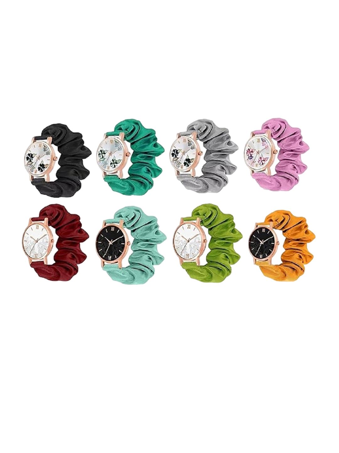 WATCHSTAR Women Analogue Scrunchies Watch  Scrunchies watch pack of 8